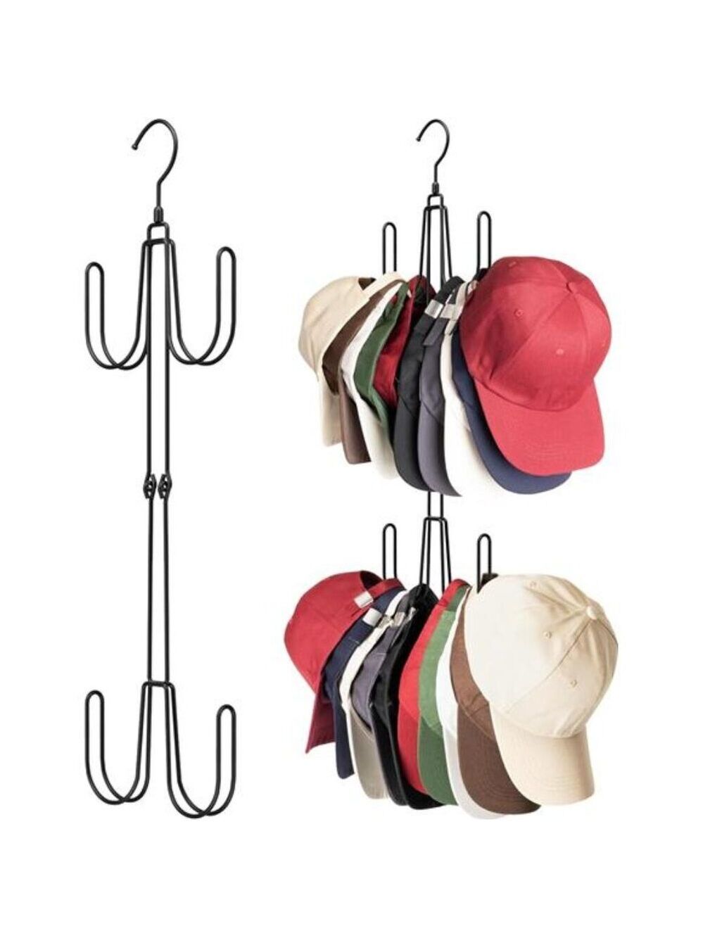 Hat Hanger Closet Organizer Stainless Steel Hat Rack for Baseball Caps Storage